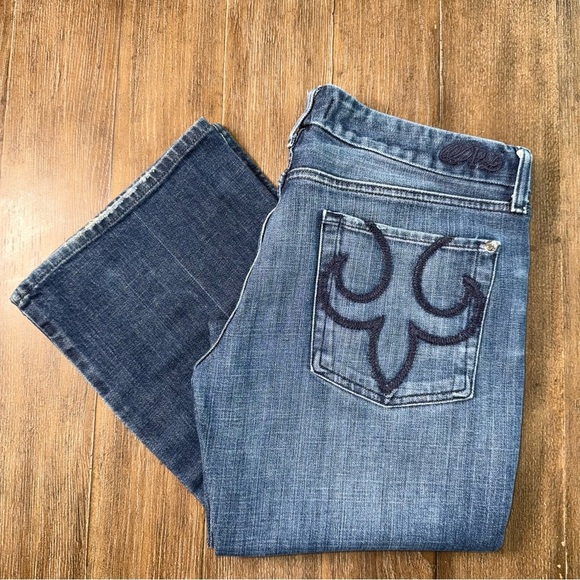 Express DPD Bootcut Jeans Low Rise Y2K Blue - Picture 2 of 9